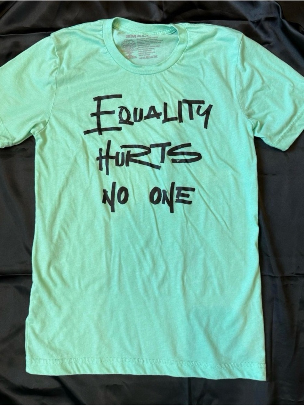 Mint Green Tri-Blend Graphic Tee "Equality Hurts No One"
